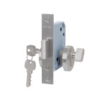 Cerradura de embutir de seguridad, cilindro exterior / seguro interior. Doble vuelta de llave. (Acero inoxidable 304).