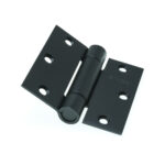2 Bisagras con resorte de 3,5″x3,5″. 3 mm espesor. (Negro mate)